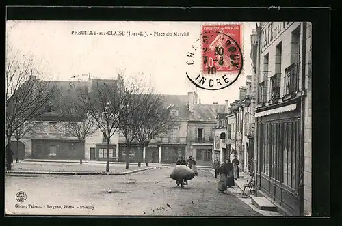 AK Preuilly-sur-Claise, PLace du Marché