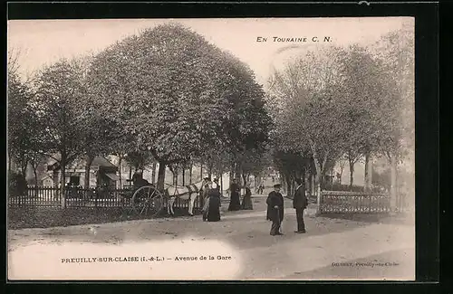 AK Preuilly-sur-Claise, Avenue de la Gare