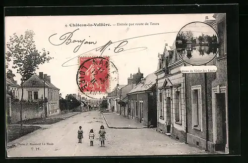 AK Château-la-Vallière, Entrée par route de Tours