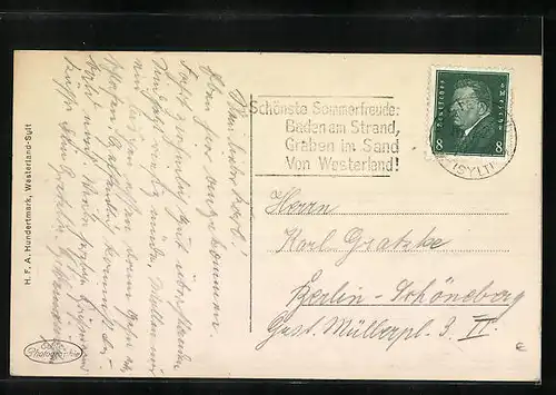 AK Westerland /Sylt, Kurhaus-Terrasse