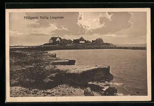 AK Hallig Langeness, Panorama mit Hilligenlei