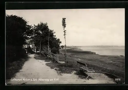 AK Keitum /Sylt, Höhenweg am Kliff