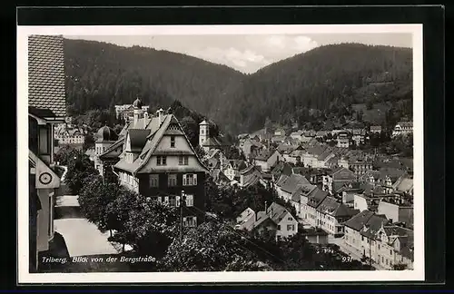 AK Triberg, Blick von der Bergstrasse