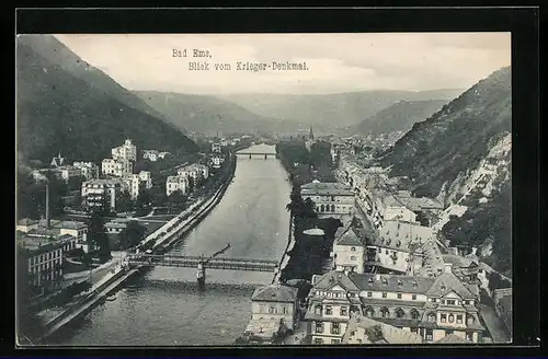 AK Bad Ems, Blick vom Krieger-Denkmal