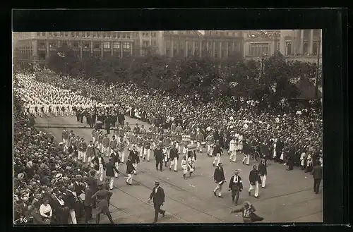 AK Leipzig, 1. Deutsches Arbeiter-Turn und Sportfest 1922, Festumzug