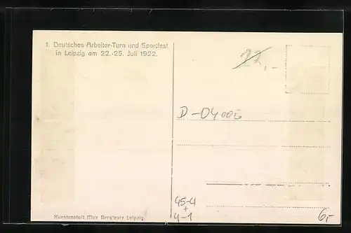 AK Leipzig, 1. Deutsches Arbeiter-Turn und Sportfest 1922, Tausende Turnerinnen zugleich