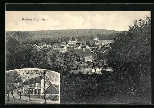 AK Rothesütte i. Harz, Gasthaus und Pension v. Aug. Schmidt