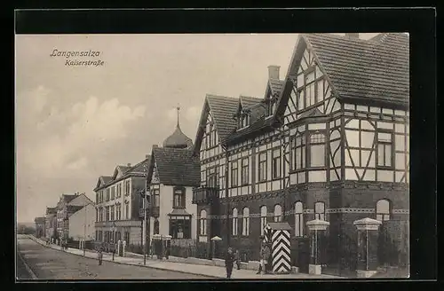 AK Langensalza, Kasierstrasse mit Fachwerkhaus