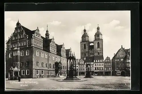 AK Wittenberg, Blick auf den leeren Markt