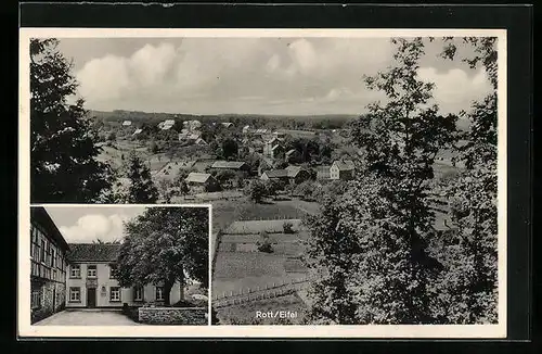 AK Rott / Eifel, Gasthaus Rütten, Panoramaansicht
