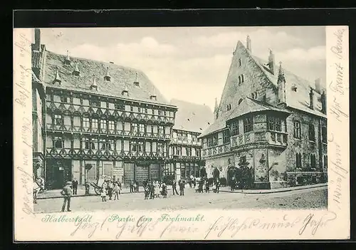 AK Halberstadt, Partie am Fischmarkt
