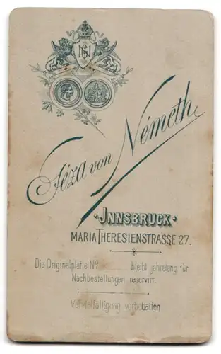 Fotografie Géza von Németh, Innsbruck, Maria Theresienstr. 27, Kleiner Junge im Matrosenanzug