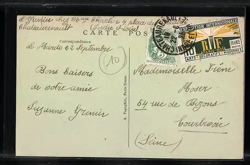 AK Chateaurenault, La Poste, la Rue de la République et la Place du Théatre