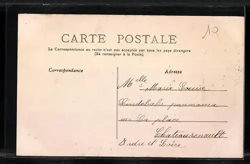 AK Chateaurenault, La Poste et le Théatre