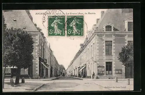 AK Richelieu, La Grand Rue, la Mairie