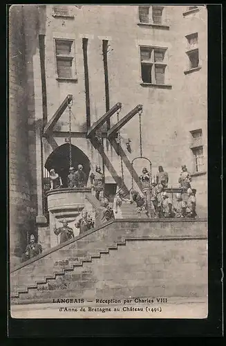 AK Langeais, Reception par Charles VIII d`Anne de Bretagne au Chateau