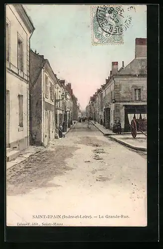 AK Saint-Epain, La Grande-Rue