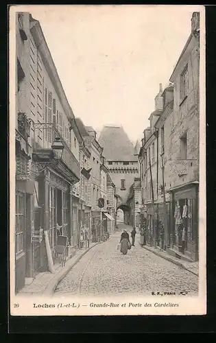 AK Loches, Grande-Rue et Porte des Cordeliers