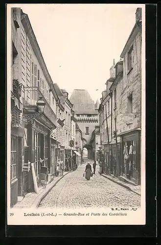 AK Loches, Grande-Rue et Porte des Cordeliers