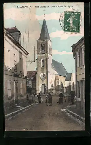 AK Chambourg, Rue Principale, Rue et Place de l`Eglise