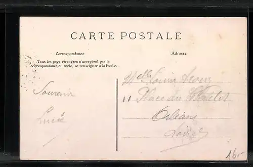 AK Abilly, La rue de la Poste