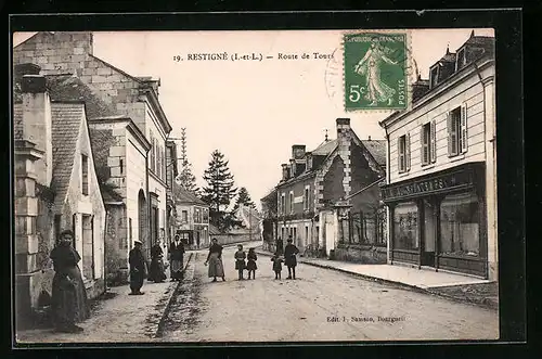 AK Restigné, Route de Tours