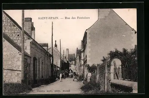 AK Saint-Epain, Rue des Fontaines