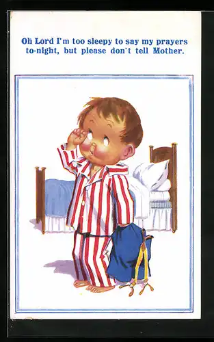 Künstler-AK Donald McGill: ...but please don`t tell Mother