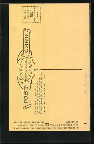 Künstler-AK Donald McGill: I`m bumping up and down on my ass on the sands
