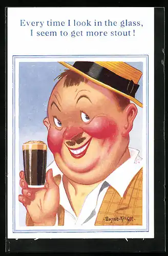 Künstler-AK Donald McGill: ...I seem to get more stout