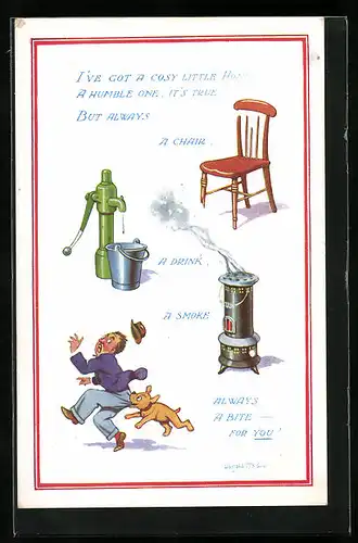 Künstler-AK Donald McGill: ...Alway a bite for you