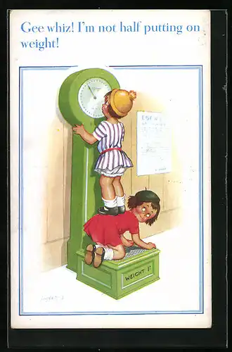 Künstler-AK Donald McGill: .. I`m not half putting on weight