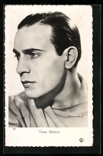 AK Schauspieler Tino Rossi mit gegeltem Haar