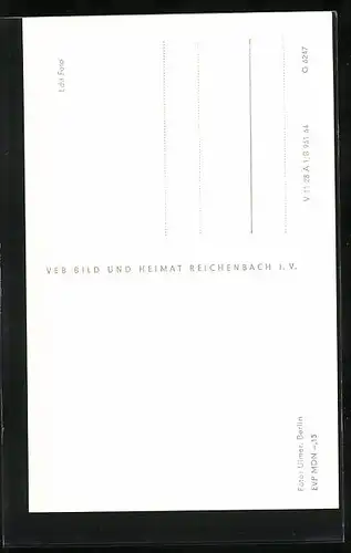 AK Schauspielerin Rosemarie Heimerdinger mit schüchternem Lächeln