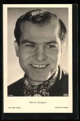 AK Schauspieler René Deltgen mit freundlichem Lächeln