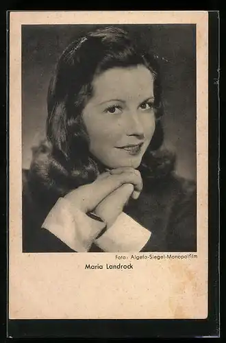 AK Schauspielerin Maria Landrock mit gefalteten Händen