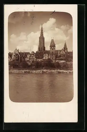 Foto-AK Ulm /Donau, Totalansicht mit Münster, 1916