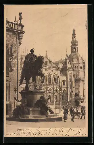 AK Bremen, Kaiser Wilhelm-Denkmal