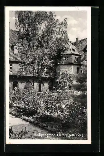 AK Heiligengrabe, Garten eines grossen Gebäudes