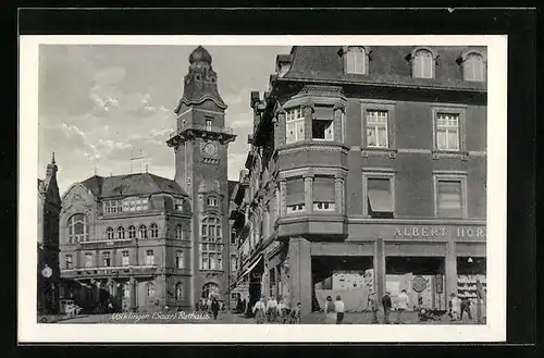 AK Völklingen /Saar, Strassenpartie am Rathaus