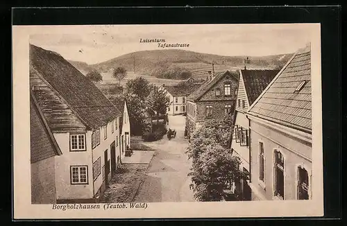 AK Borgholzhausen /Teutob. Wald, Luisenturm, Tafanastrasse