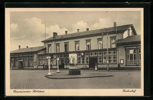 AK Neumünster-Holstein, Strassenpartie am Bahnhof