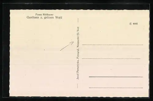 AK Neumarkt-St. Veit, Gasthaus zum grünen Wald