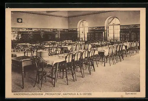 AK Haffkrug /Ostsee, Kindererholungsheim Produktion