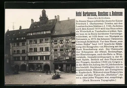 AK Konstanz, Hotel Barbarossa