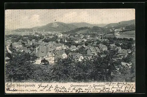 AK Wernigerode, Fliegeraufnahme von Sennhütte