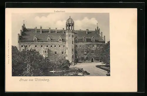 AK Wittenberg, Lutherhaus mit Gartenanlage