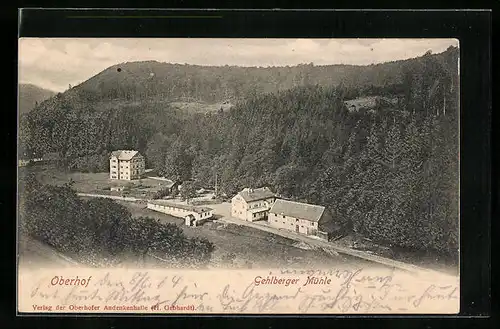 AK Oberhof /Thür., Gehlberger Mühle aus der Vogelschau