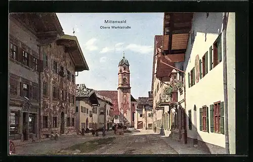 AK Mittenwald /Isar, Obere Marktstrasse