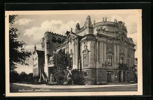 AK Halberstadt, Blick auf das Stadttheater